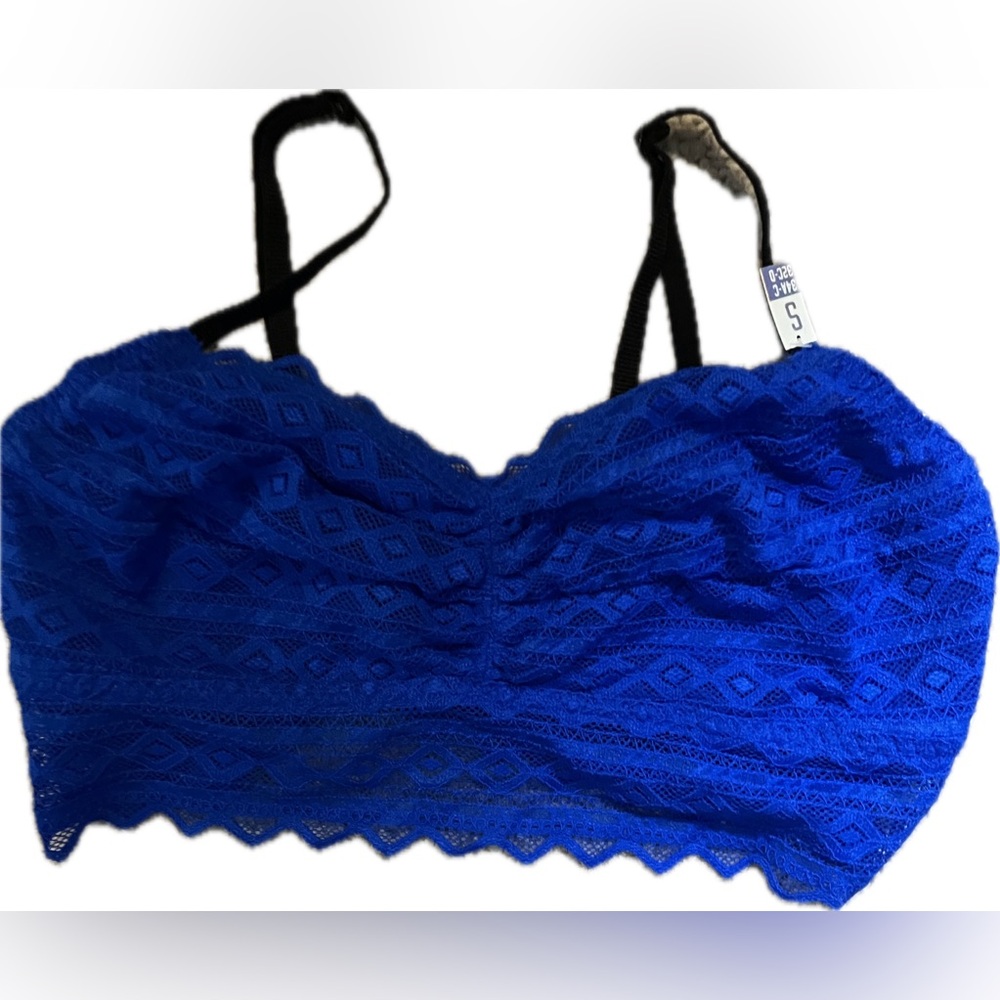 PINK Victoria's Secret Vibrant Blue Lace Bralette Size S/P - NWT